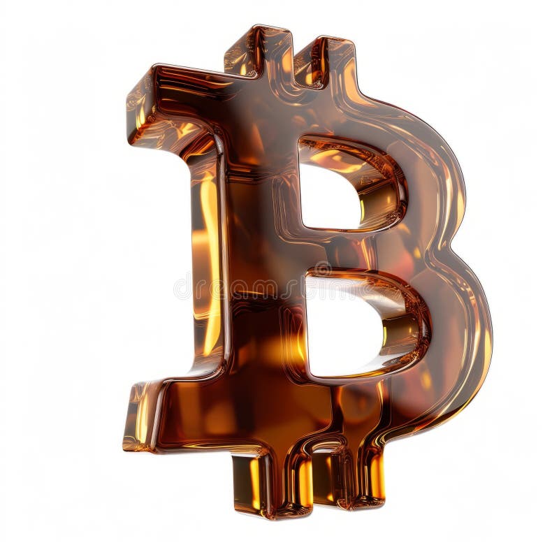 Vector Brown Bitcoin Wallet with Coins Isolated on Orange Background ...
